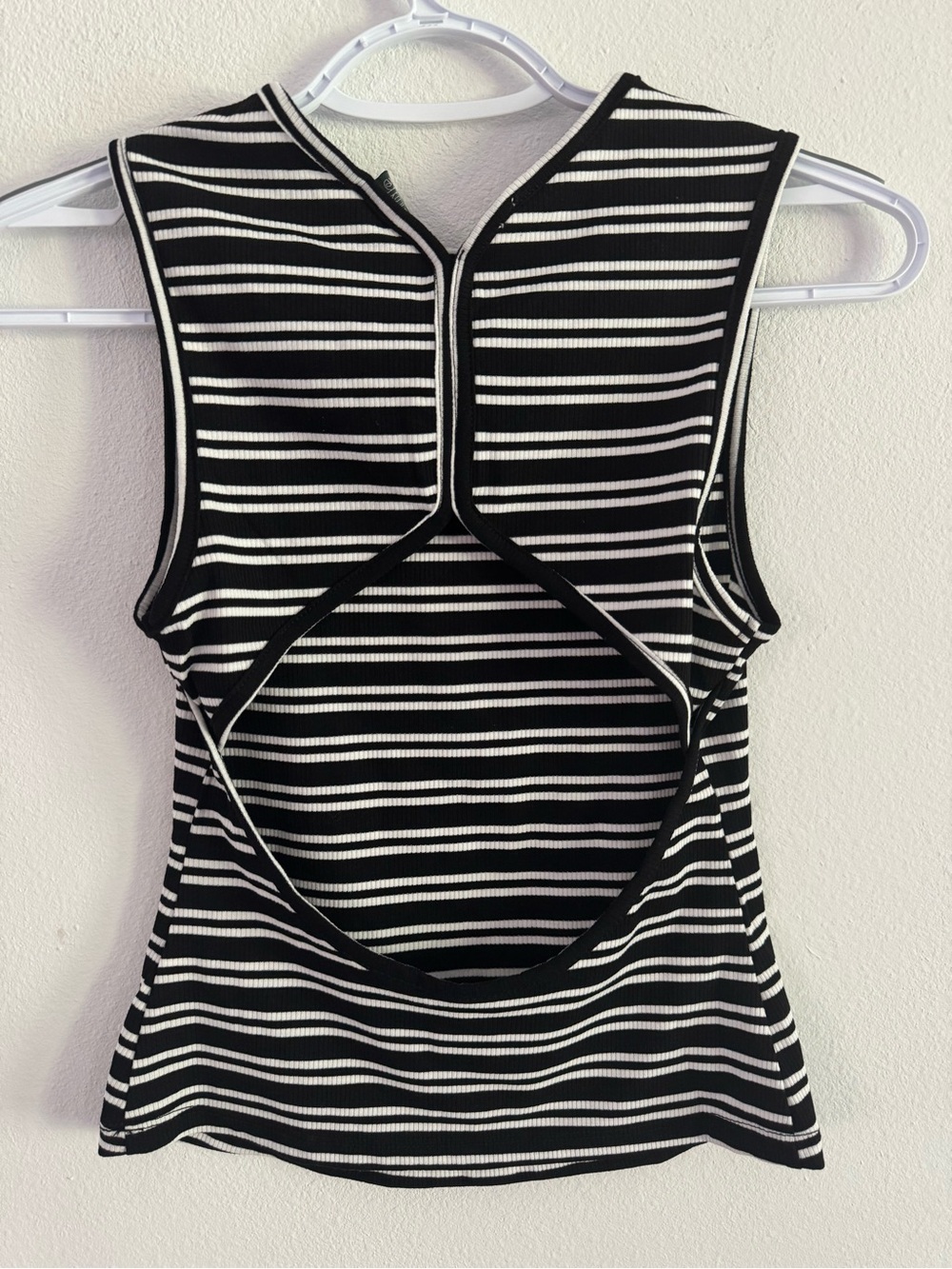wild fable Black and White Striped Cutout Tank